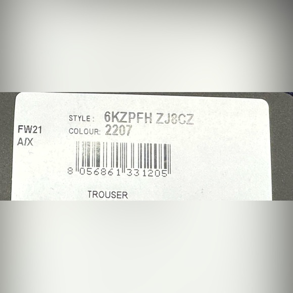 Armani Exchange Black, Grey, Blue,White Pants 

Style: 6KZPFH ZJ8CZ
 2207 - Picture 4 of 5